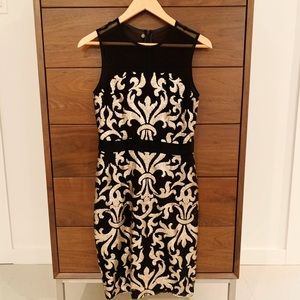 Sleeveless cocktail dress.